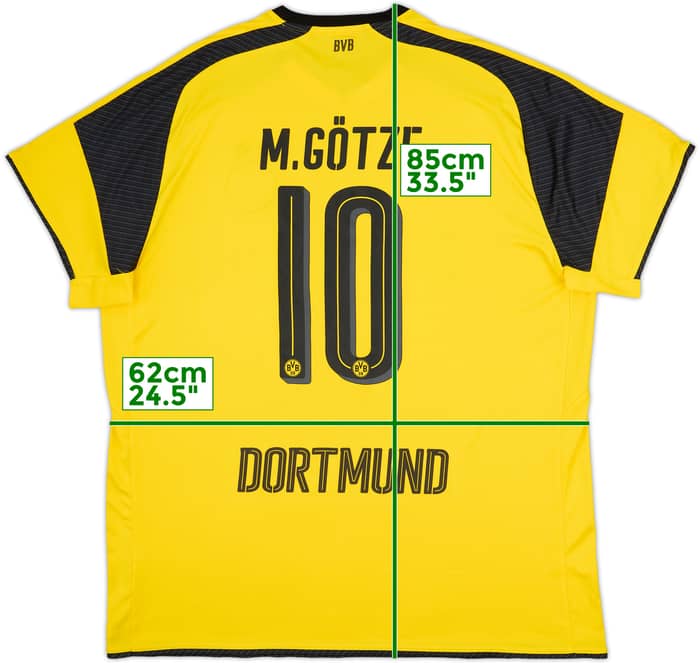 2016-17 Borussia Dortmund Home European Shirt Gotze #10 - 8/10 - (3XL)