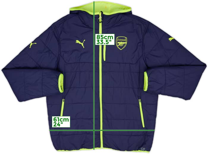 2016-17 Arsenal Puma Reversible Padded Bench Coat - 6/10 - (XL)