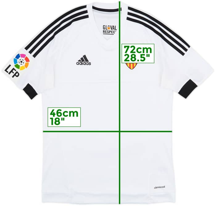 2015-16 Valencia Home Shirt - 10/10 - (S)