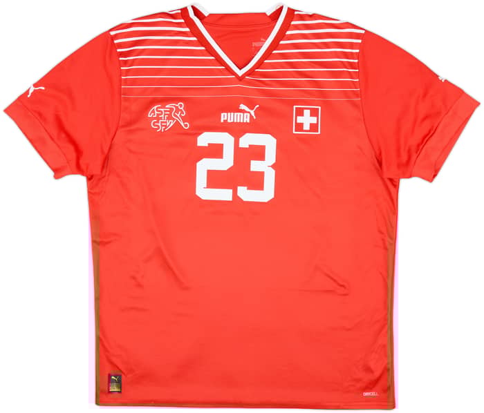 2022-23 Switzerland Home Shirt Lehmann #23 - 9/10 - (Men's L)