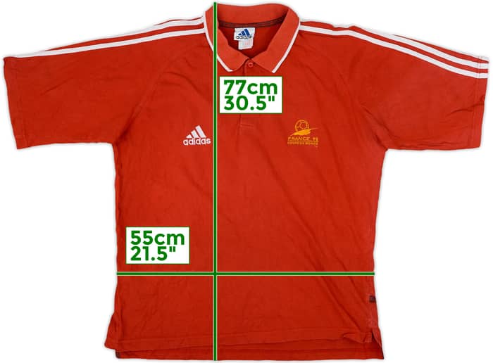 1998 France adidas Coupe du Monde Polo Shirt - 8/10 - (L)