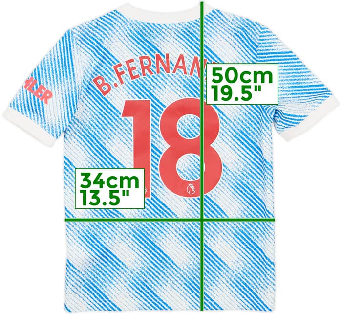 2021-22 Manchester United Away Shirt B.Fernandes #18 - 9/10 - (S.Boys)
