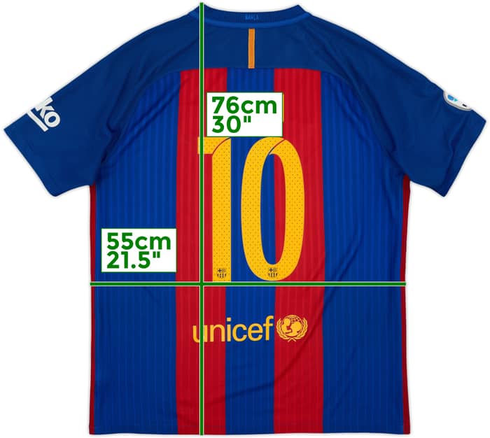 2016-17 Barcelona Home Shirt Messi #10 - 7/10 - (L)
