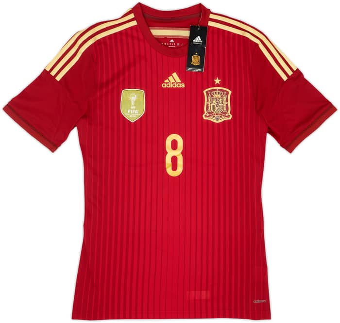 2013-15 Spain Authentic Home Shirt Xavi #8 (M)