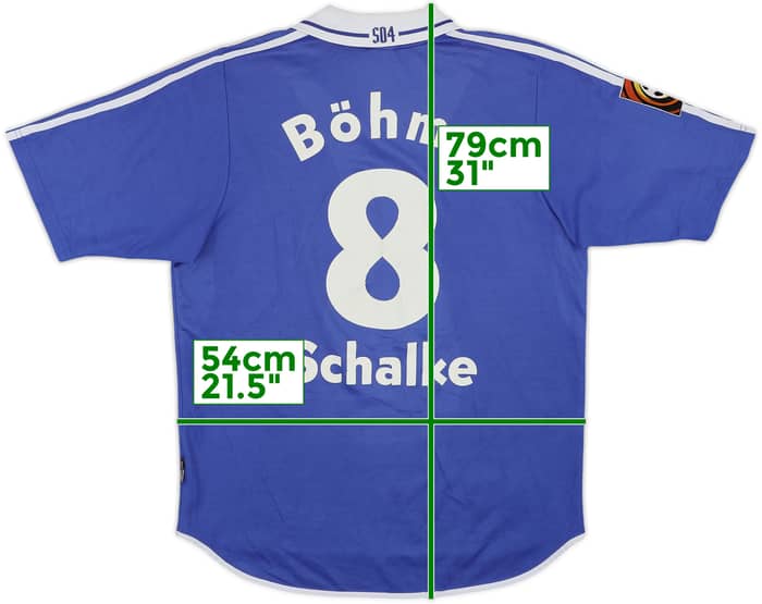2001-02 Schalke Home Shirt Bohme #8 - 7/10 - (L)