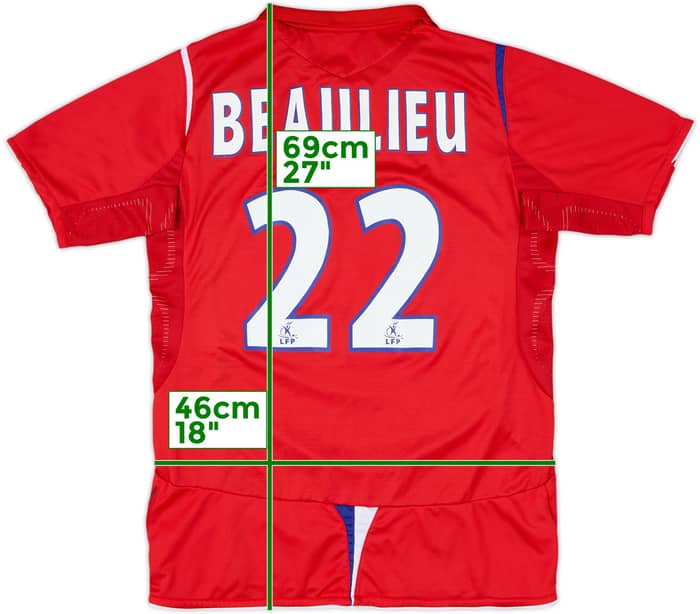 2006-07 Lyon Away Shirt Beaulieu #22 - 5/10 - (S)