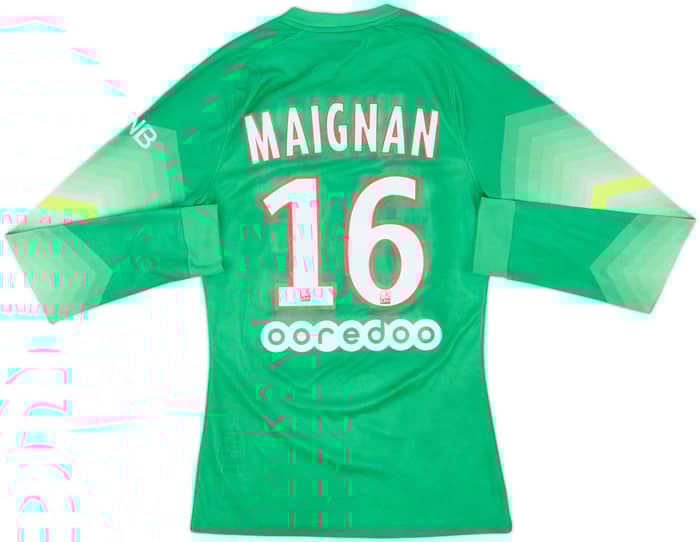2014-15 Paris Saint-Germain Player Issue GK Shirt Maignan #16 - 7/10 - (S)