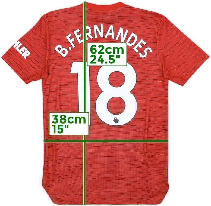 2020-21 Manchester United Authentic Home Shirt B.Fernandes #18 - 9/10 - (XS)