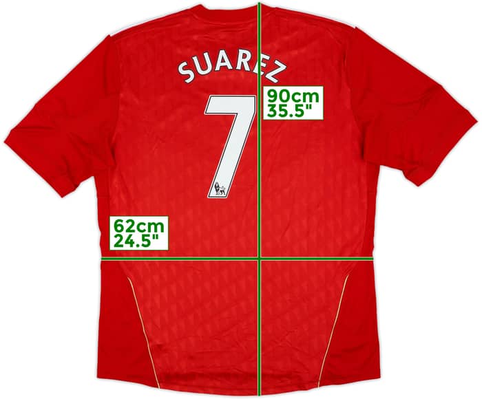 2010-12 Liverpool Home Shirt Suarez #7 - 6/10 - (XXL)