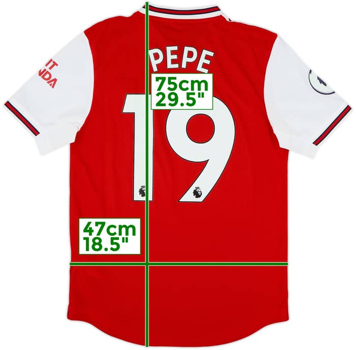 2019-20 Arsenal Authentic Home Shirt Pepe #19 - 10/10 - (S)