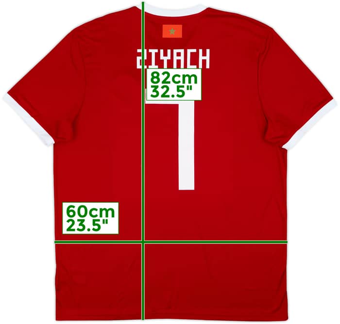 2018-19 Morocco Home Shirt Ziyech #7 - 9/10 - (XL)