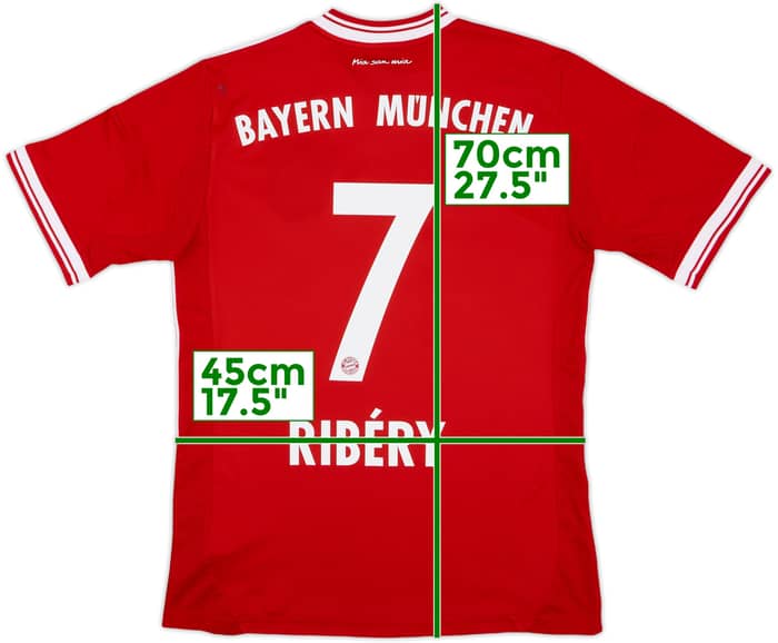 2013-14 Bayern Munich Home Shirt Ribery #7 - 7/10 - (XL.Boys)