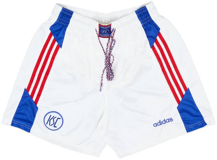 1996-98 Karlsruhe Home Shirt & Shorts - 7/10 - (L)