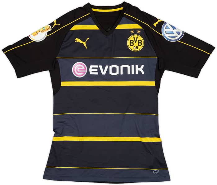 2016-17 Borussia Dortmund Authentic Away Shirt Aubameyang #7 - 7/10 - (XL)