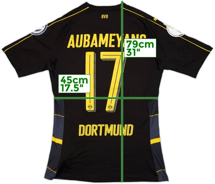 2016-17 Borussia Dortmund Authentic Away Shirt Aubameyang #7 - 7/10 - (XL)