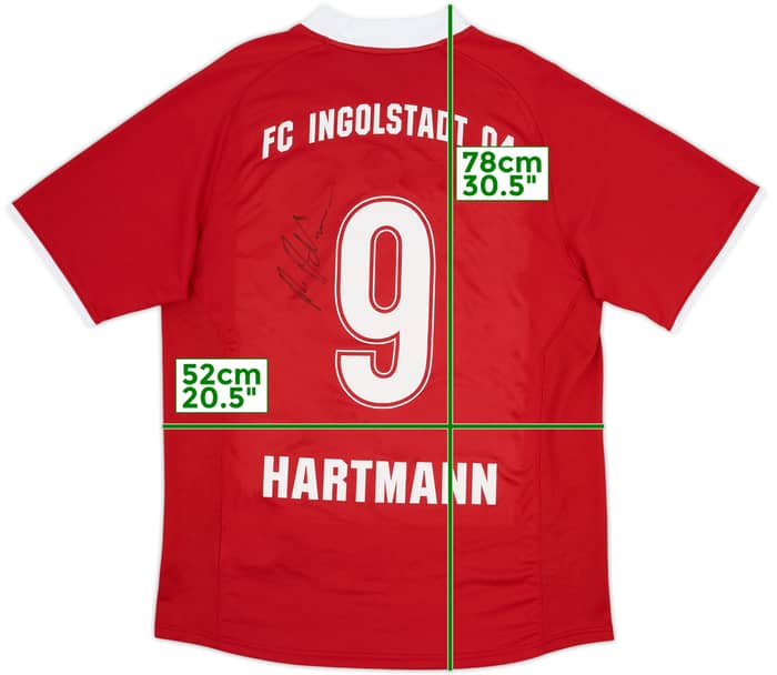 Camiseta de local firmada del FC Ingolstadt 2009-10 Hartmann #9 - 8/10 - (M)