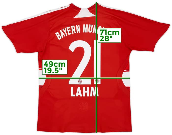2008-09 Bayern Munich Home Shirt Lahm #21 - 7/10 - (XL.Boys)
