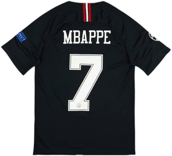 Camiseta de la tercera equipación/local del Paris Saint-Germain 2018-19 Mbappe #7 - 7/10 - (S)