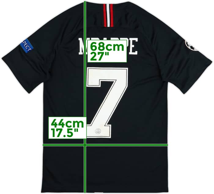 Camiseta de la tercera equipación/local del Paris Saint-Germain 2018-19 Mbappe #7 - 7/10 - (S)