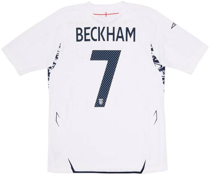 2007-09 England Home Shirt Beckham #7 (M)