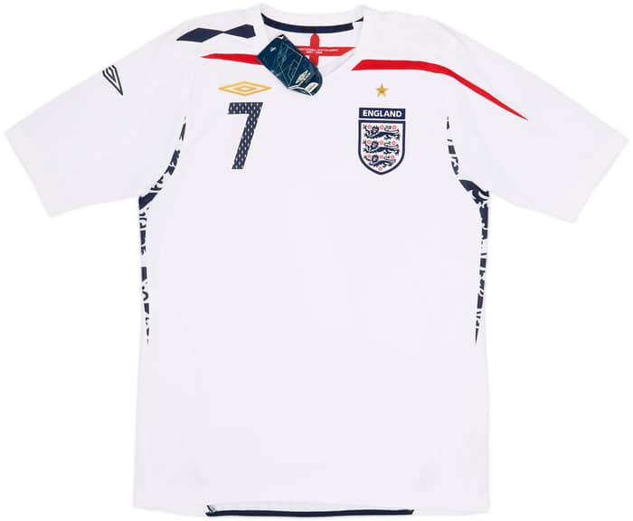 2007-09 England Home Shirt Beckham #7 (M)