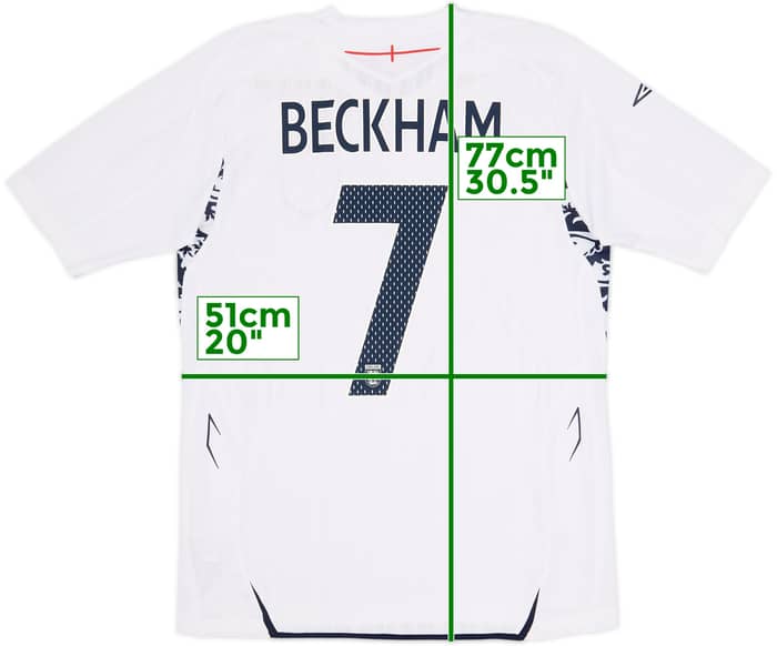 2007-09 England Home Shirt Beckham #7 (M)