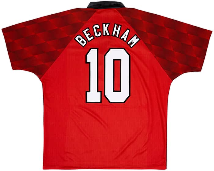 1996-98 Manchester United Home Shirt Beckham #10 - 8/10 - (XXL)