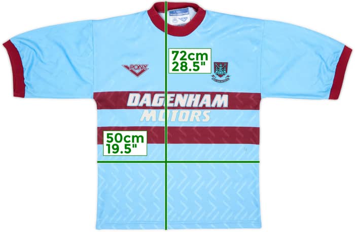 1993-95 West Ham Visitante Camiseta -
