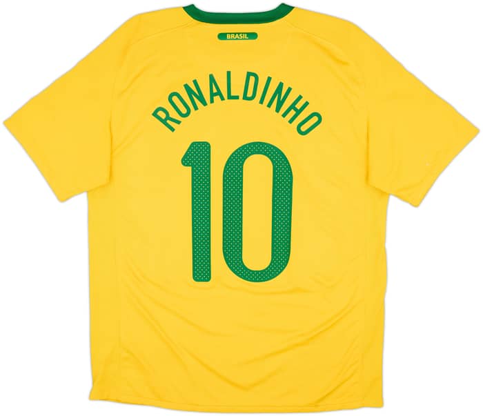 2010-11 Brazil Home Shirt Ronaldinho #10 - 6/10 - (L)