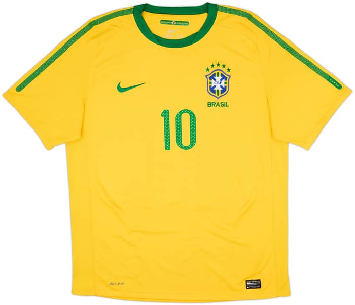 2010-11 Brazil Home Shirt Ronaldinho #10 - 6/10 - (L)