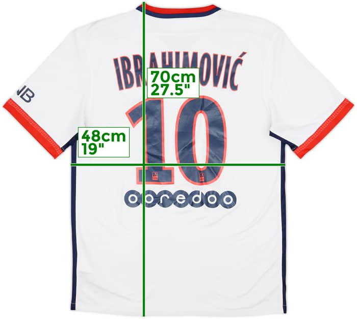 2015-16 Paris Saint-Germain Away Shirt Ibrahimovic #10 - 5/10 - (M)