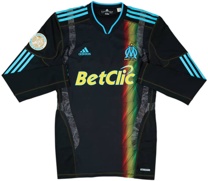 2010-11 Olympique Marseille Player Issue Techfit Third L/S Shirt Valbuena #28 - 7/10 - (L)