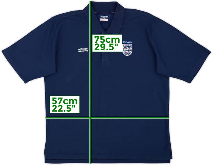 2002-04 England Umbro Polo Shirt - 9/10 - (L)