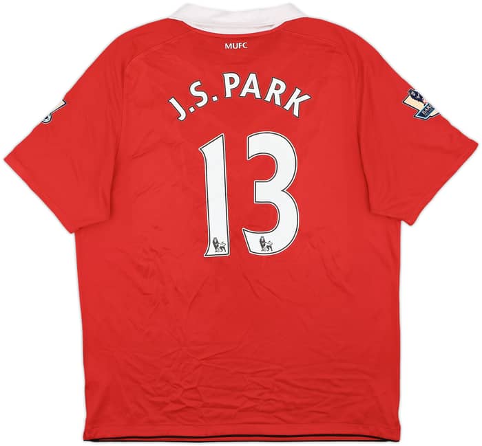 2010-11 Manchester United Home Shirt J.S.Park #13 - 5/10 - (XL)