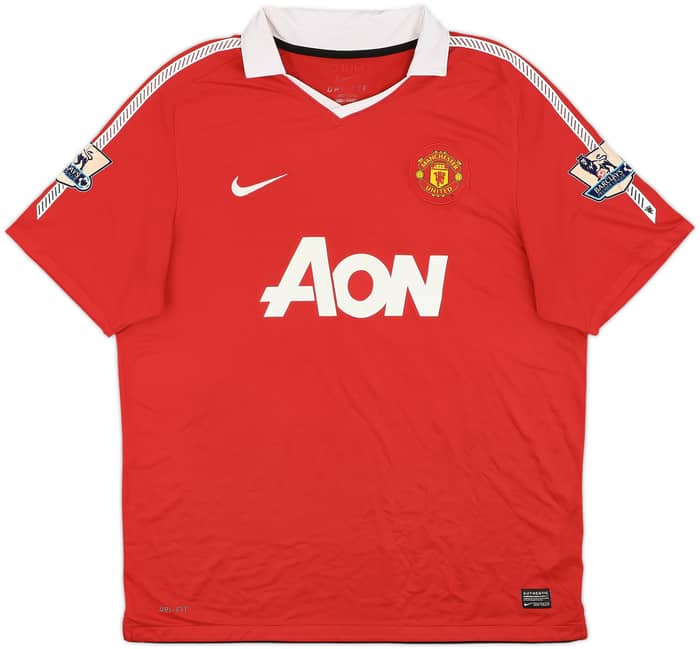 2010-11 Manchester United Home Shirt J.S.Park #13 - 5/10 - (XL)