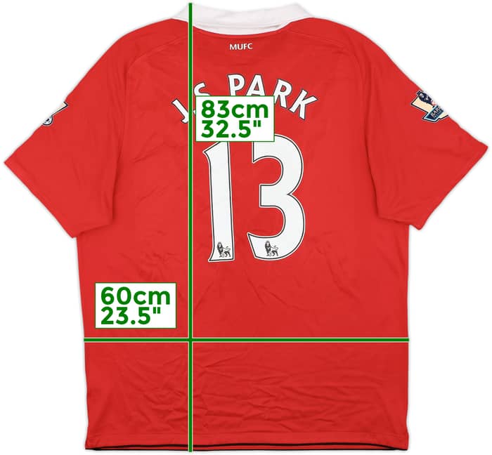 2010-11 Manchester United Home Shirt J.S.Park #13 - 5/10 - (XL)