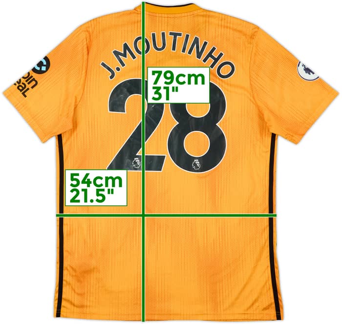 2018-19 Wolves Home Shirt Moutinho #28 - 6/10 - (L)