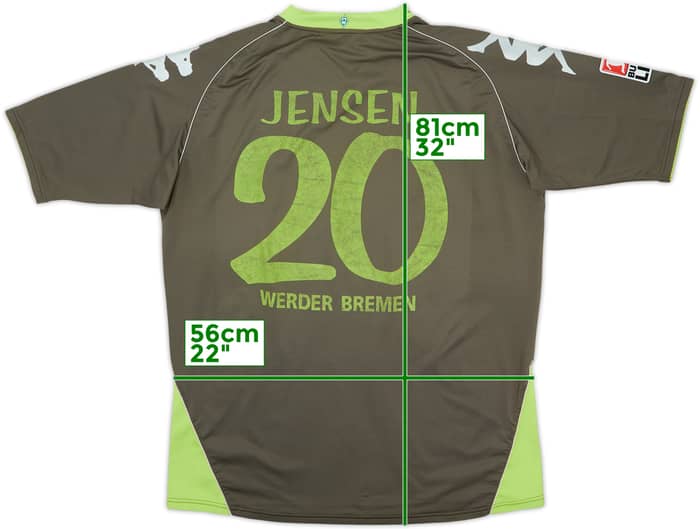 2007-08 Werder Bremen Away Shirt Jensen #20 - 6/10 - (XXL)