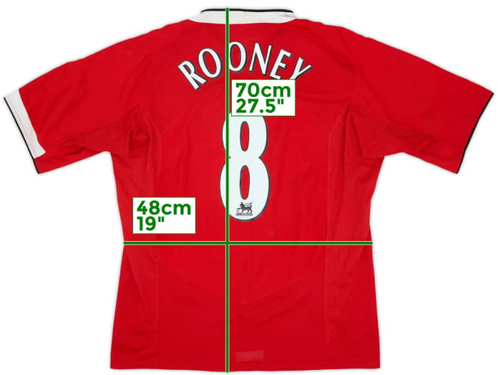2004-06 Manchester United Home Shirt Rooney #8 - 8/10 - (L)