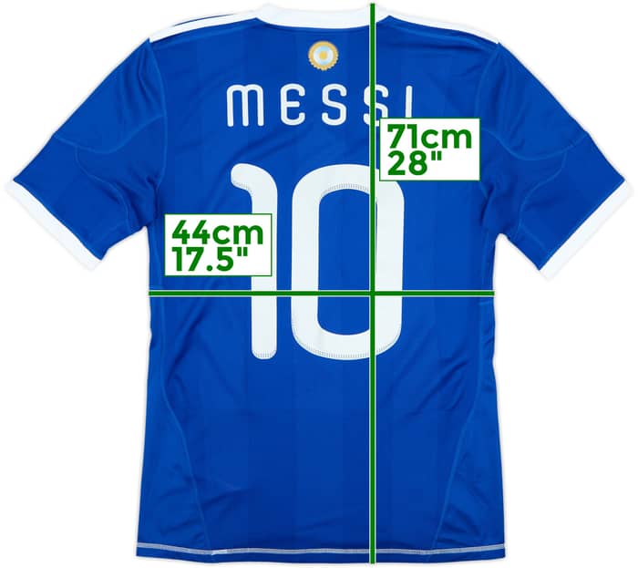 Camiseta de visitante de Argentina 2010-11 Messi #10 - 10/10 - (S)