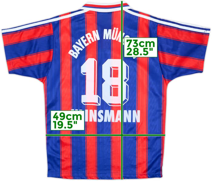 1995-97 Bayern Munich Home Shirt Klinsmann #18 - 8/10 - (S)