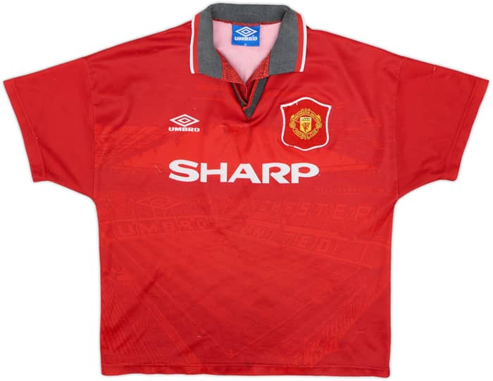 1994-96 Manchester United Home Shirt Cantona #7 - 5/10 - (M)