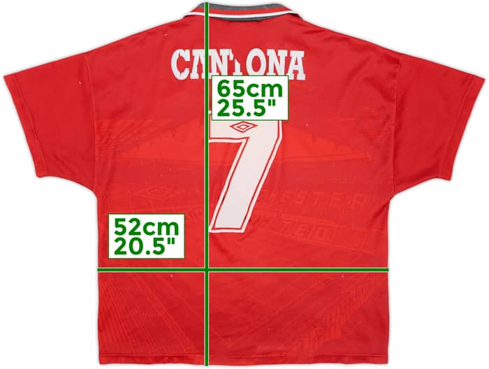 1994-96 Manchester United Home Shirt Cantona #7 - 5/10 - (M)