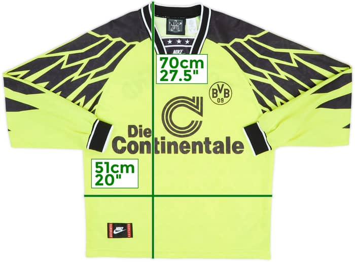 1994-95 Borussia Dortmund Home L/S Shirt - 8/10 - (M)