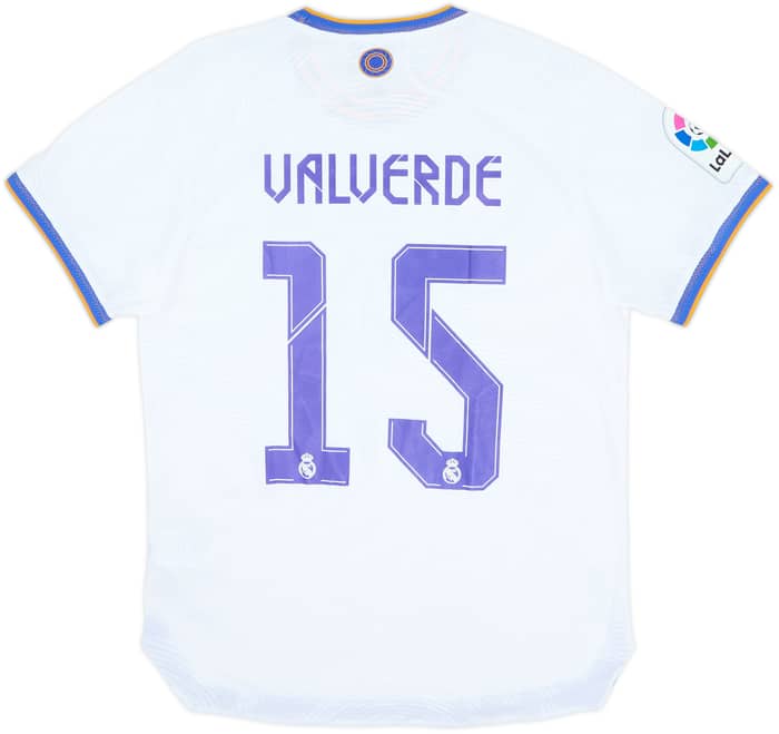 2021-22 Real Madrid Authentic Home Shirt Valverde #15 (M)