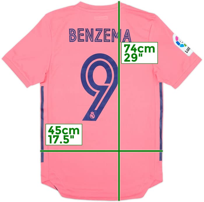 2020-21 Real Madrid Authentic Away Shirt Benzema #9 (S)