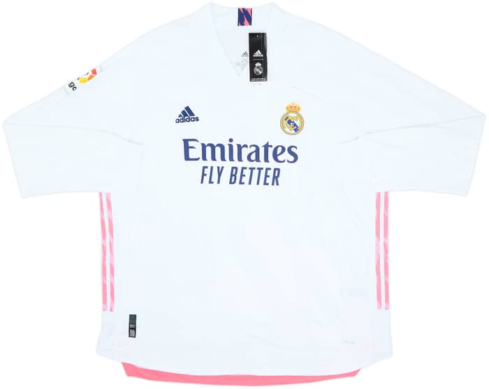 2020-21 Real Madrid Authentic Home L/S Shirt Benzema #9 (XXL)