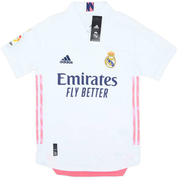 2020-21 Real Madrid Authentic Home L/S Shirt Benzema #9 (XS)