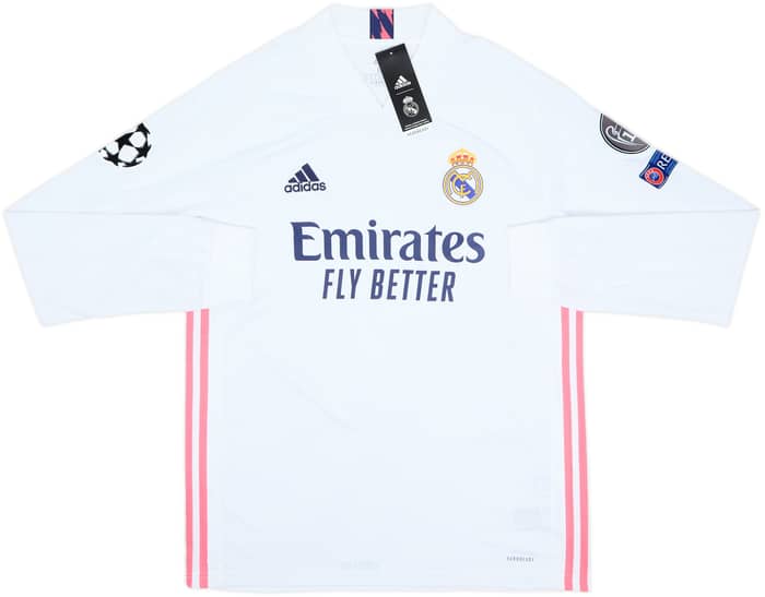 2020-21 Real Madrid Home L/S Shirt Sergio Ramos #4 (M)