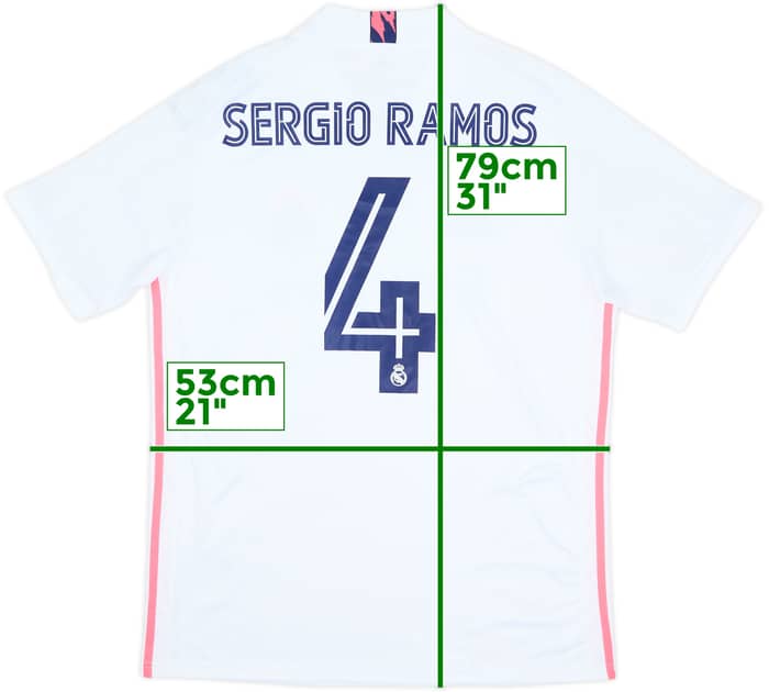 2020-21 Real Madrid Home Shirt Sergio Ramos #4 (L)